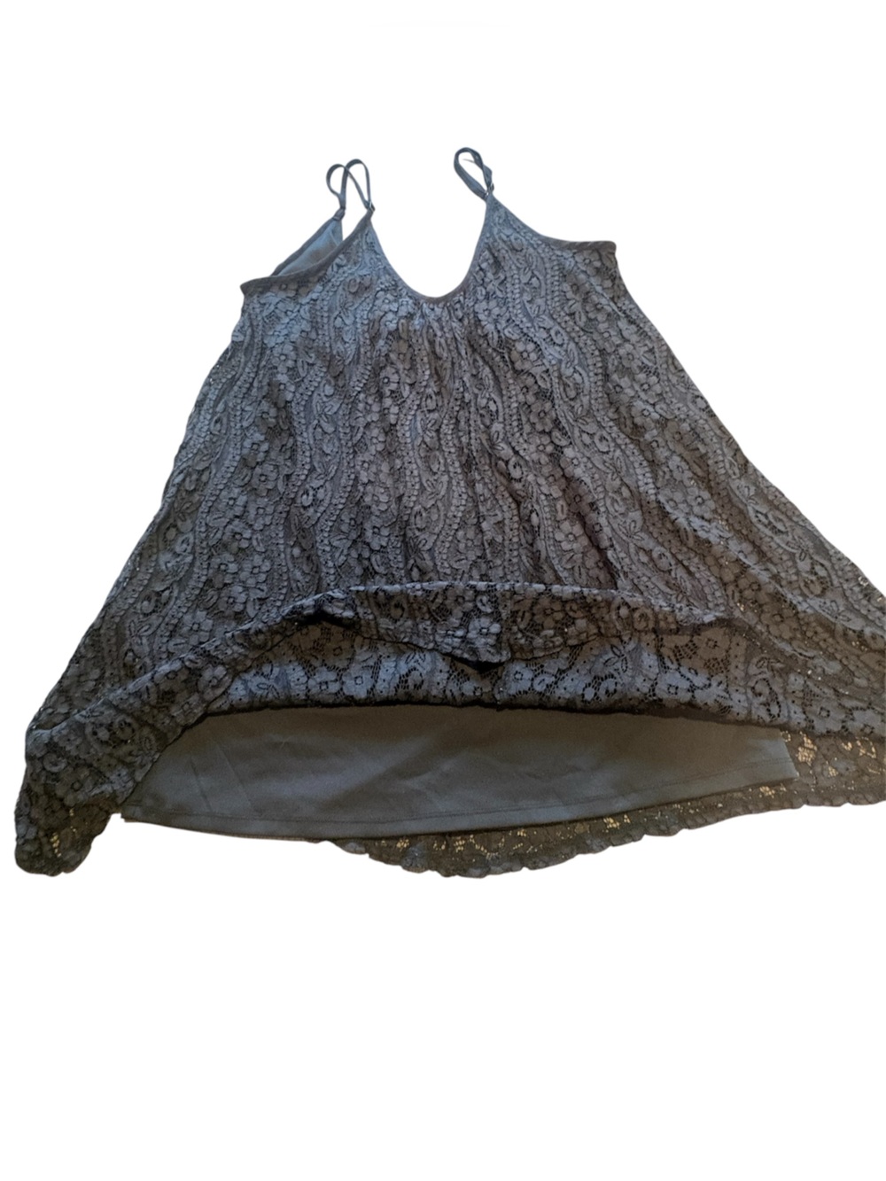lovestitch gray Lace Spaghetti Strap Mini Dress